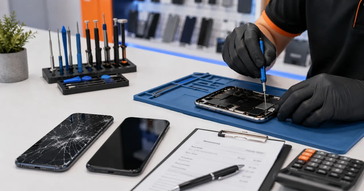 How much does a phone screen repair cost in Courtice?