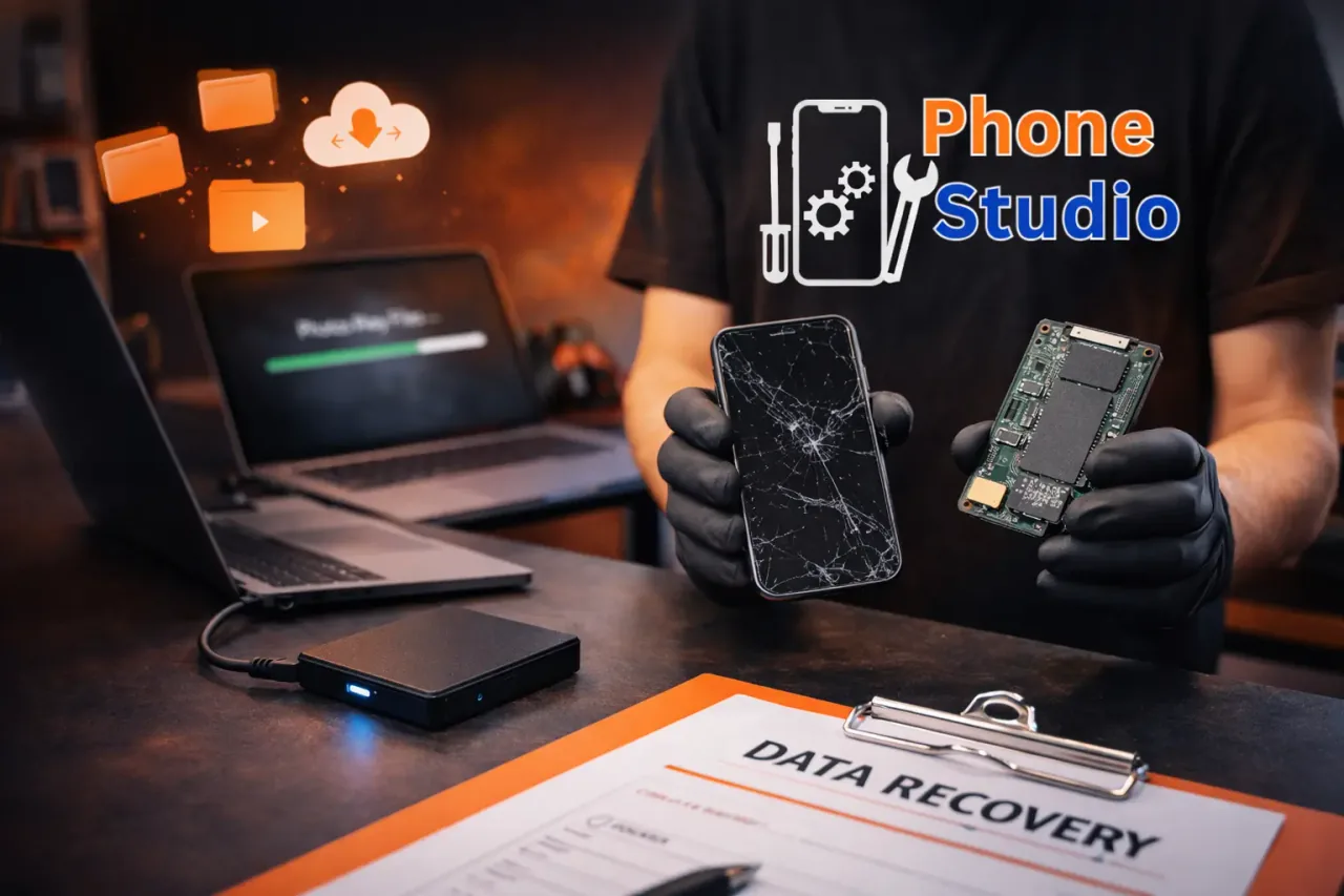 Data recovery from a hard drive on the Phone Studio bench in Courtice