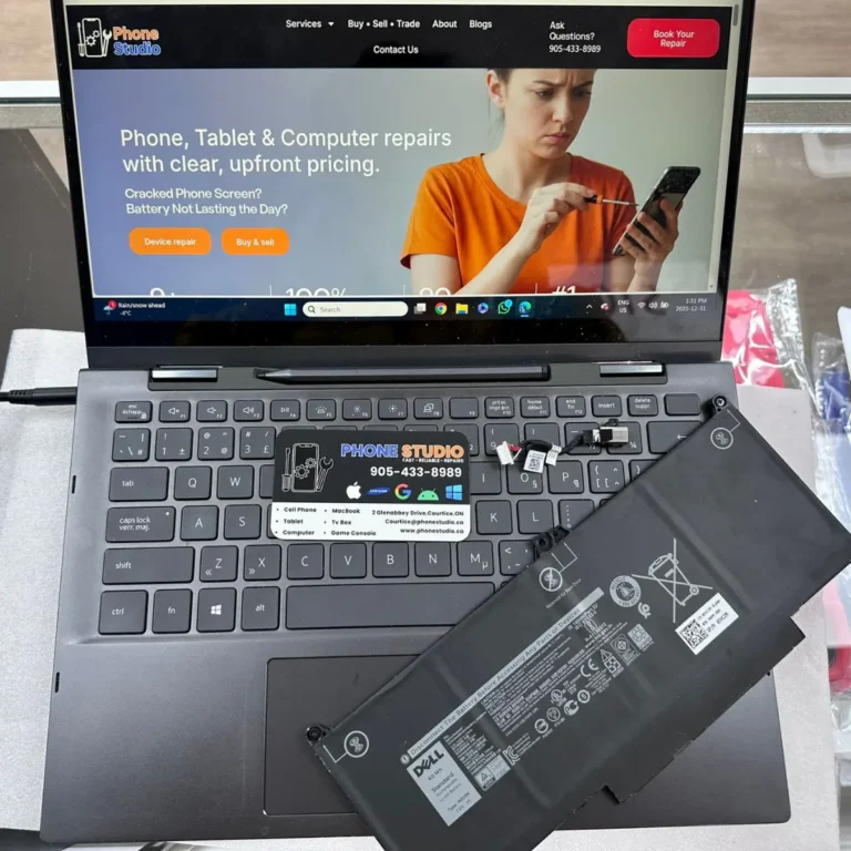 Laptop repair service at Phone Studio in Courtice and Oshawa